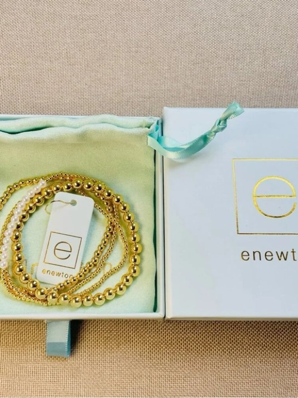 enewton Gold & Pearl Stackable Bracelet Set